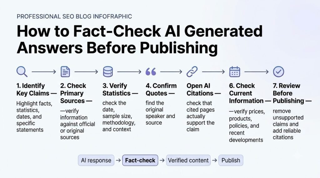 How to Fact-Check AI Generated Answers Before Publishing 