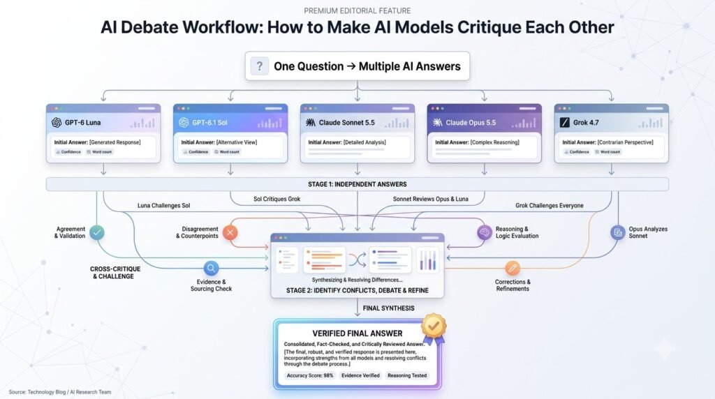 Current image: AI Debate Workflow How to Make AI Models Critique Each Other