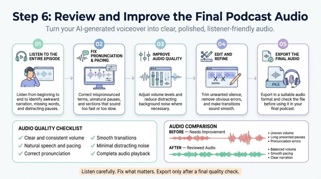 AI Podcast Script and Voiceover Workflow