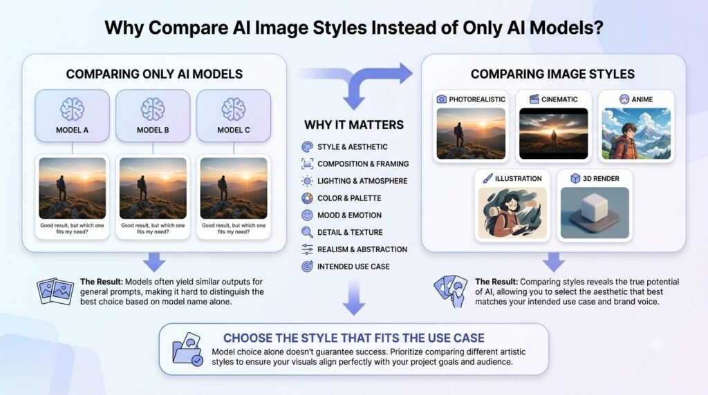 AI image style comparison