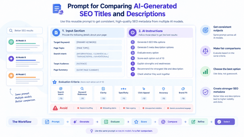 How to Compare AI-Generated SEO Meta Titles and Descriptions 9 compare AI-generated SEO meta titles and descriptions