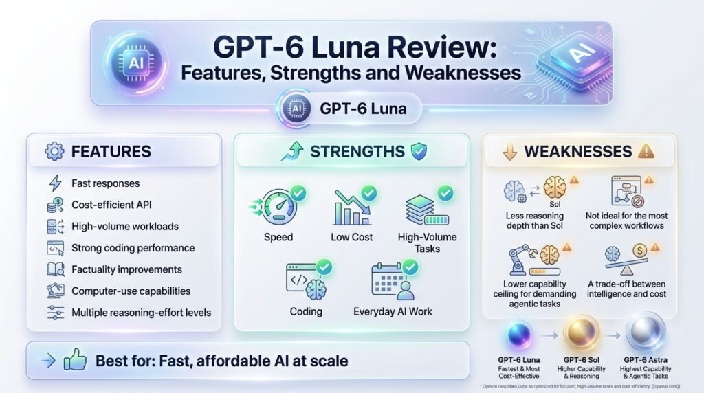 GPT 6 Luna for high volume tasks