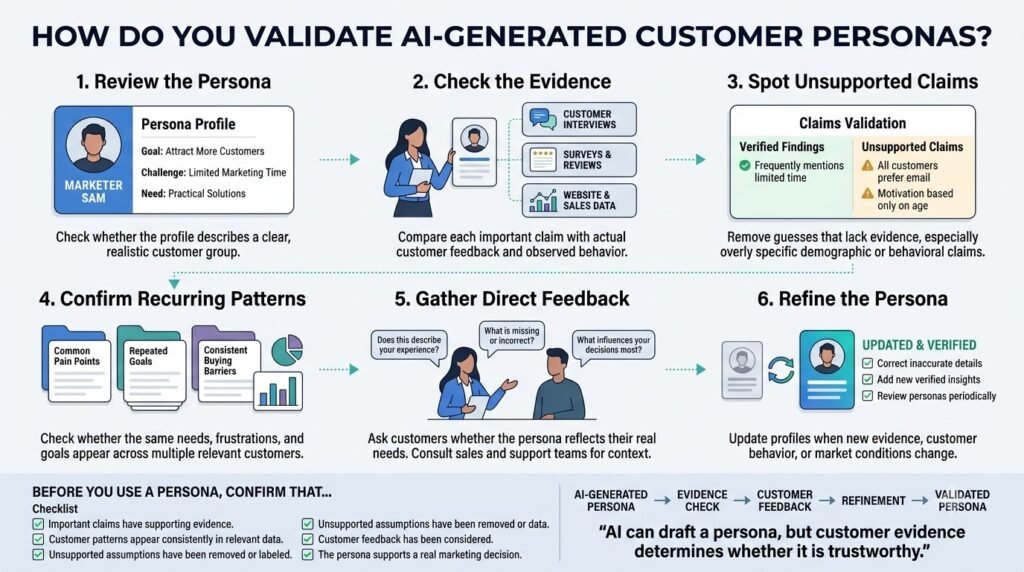 How to Use AI for Customer Persona and Audience Research 7 How Do You Validate AI-Generated Customer Personas