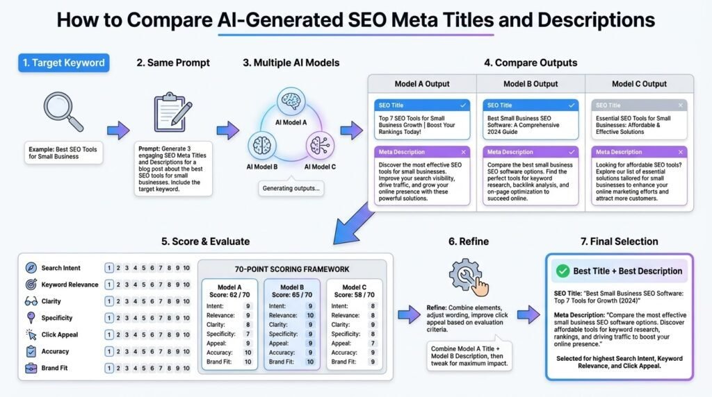 How to Compare AI-Generated SEO Meta Titles and Descriptions 1 Current image: How to Compare AI-Generated SEO Meta Titles and Descriptions