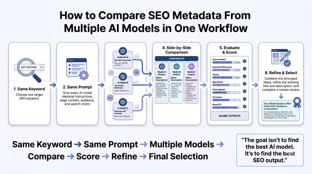 How to Compare AI-Generated SEO Meta Titles and Descriptions 8 How to Compare SEO Metadata From Multiple AI Models in One Workflow