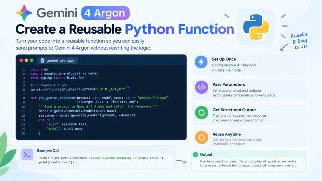 Gemini 4 Argon Python API Example: Step-by-Step Guide 5 Gemini 4 Argon Python API