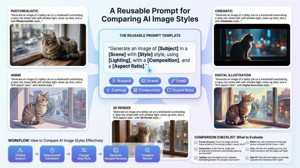 compare AI image styles