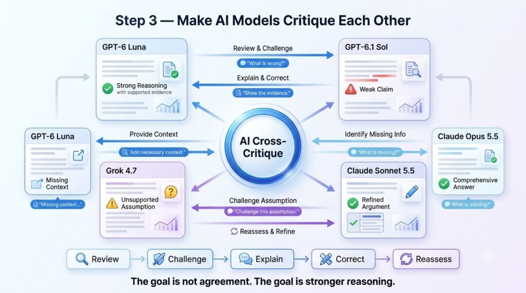 how to make AI models critique each other