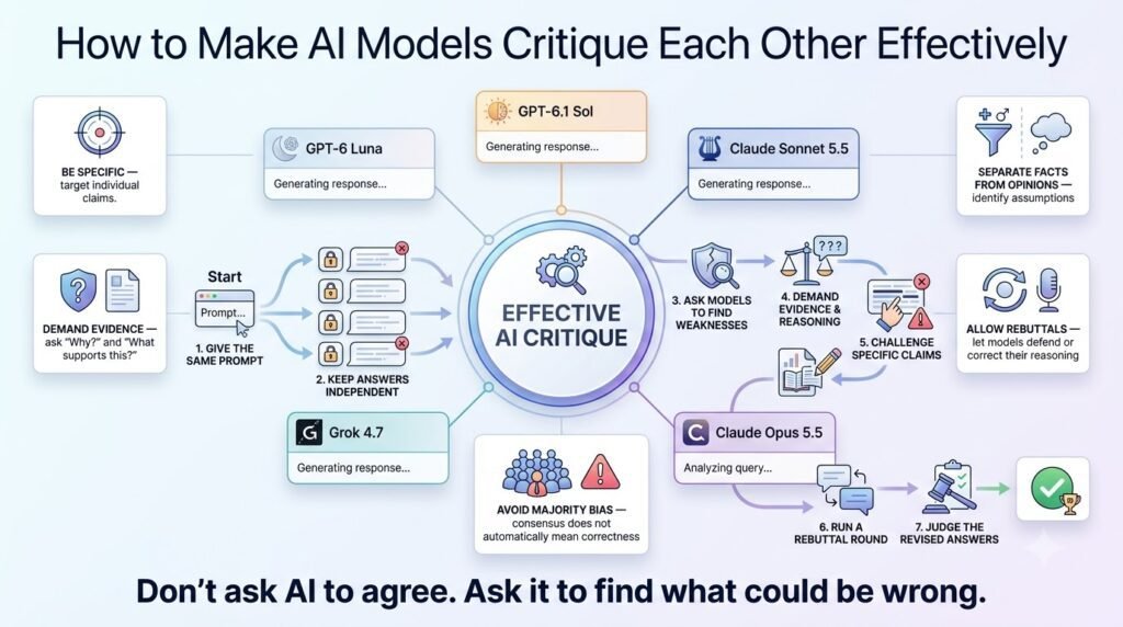how to make AI models critique each other